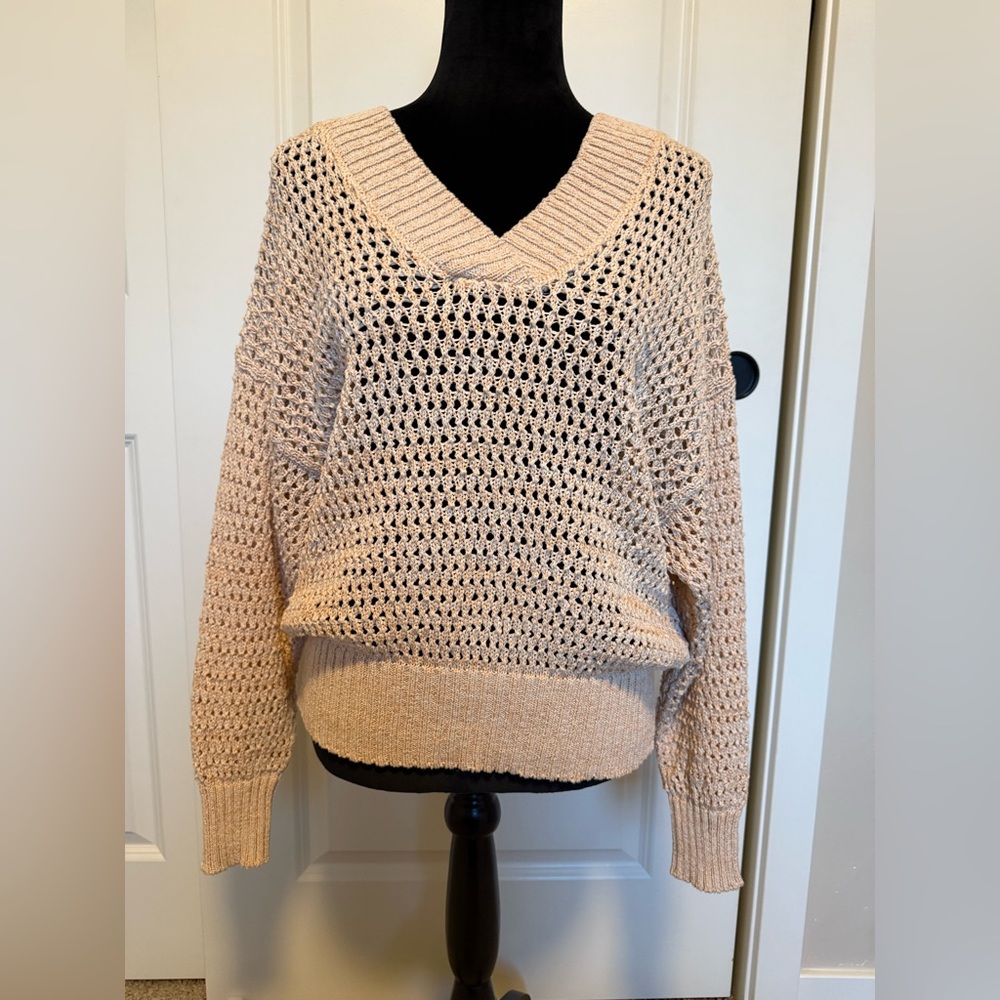 Amuse Society Women's Peach V-Neck Sweater